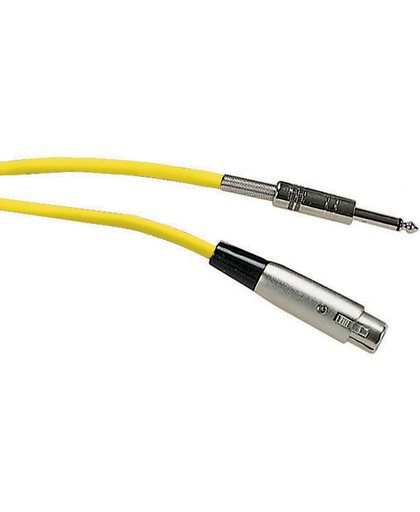 SoundLAB XLR (v) - 6,35mm Jack mono (m) audiokabel / geel - 6 meter