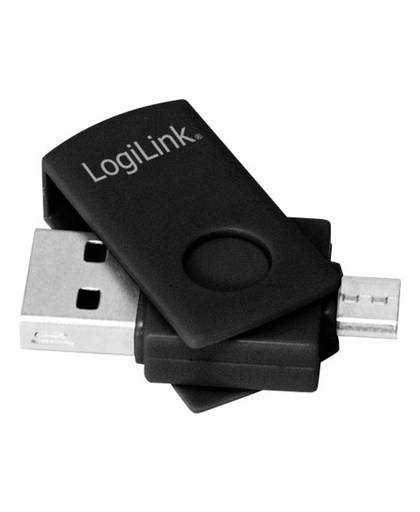 LogiLink USB, SD Adapter [1x Micro-USB 2.0 stekker B - 1x SD-kaartslot] AA0068 Met OTG-functie