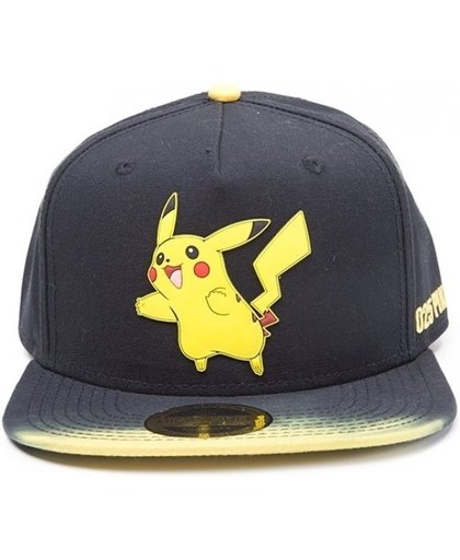Pokemon - Dip Dye Snapback Cap with Rubber Pikachu Patch