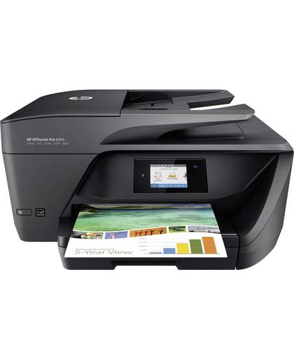HP OfficeJet Pro 6960 All-in-One Multifunctionele inkjetprinter Printen, Scannen, KopiÃ«ren, Faxen LAN, WiFi, Duplex, ADF