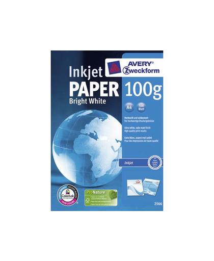 Avery-Zweckform Inkjet Paper Bright White Inkjet printpapier DIN A4 100 g/mÂ² 500 vellen Helderwit