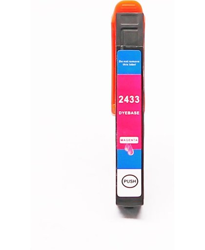 Toners-kopen.nl C13T24334010 T2433  alternatief - compatible inkt cartridge voor Epson 24xl magenta