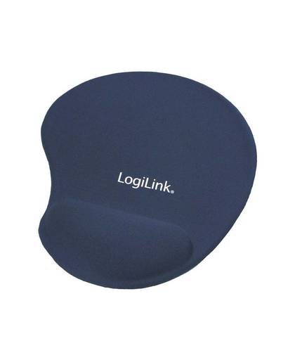 Muismat met polssteun LogiLink ID0027B Ergonomisch Blauw