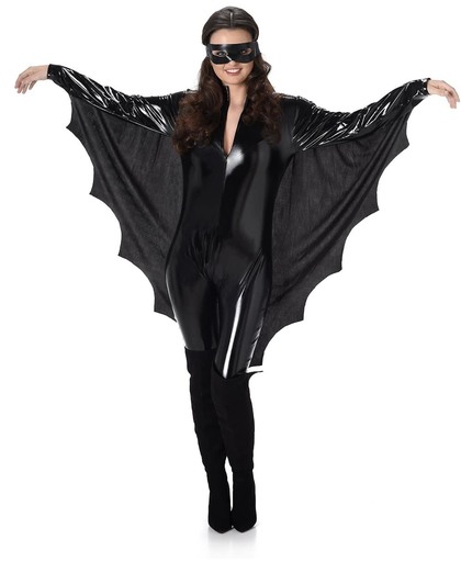 Sexy zwart vleermuis kostuum voor dames - Verkleedkleding - Large