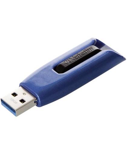 Verbatim Store 'n' Go V3 Max USB flash drive 128 GB 3.0 (3.1 Gen 1) USB-Type-A-aansluiting Zwart, Blauw