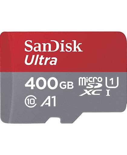 SanDisk UltraÂ® microSDXC-kaart 400 GB Class 10, UHS-I A1-vermogensstandaard, incl. Android-software, incl. SD-adapter