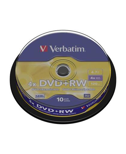 Verbatim DVD+RW Matt Silver 4,7 GB 10 stuk(s)
