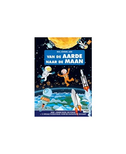 Reis, ontdek, leer van de Aarde naar de Maan. boek plus reuzenpuzzel, Sassi Junior, onb.uitv.
