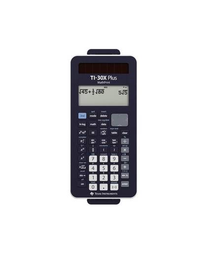 Schoolrekenmachine Texas Instruments TI-30X Plus MathPrint Zwart Aantal displayposities: 16 werkt op batterijen, werkt op zonne-energie