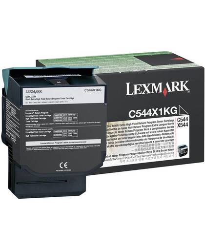 Lexmark C544, X544 6K zwarte retourprogr. tonercartr.