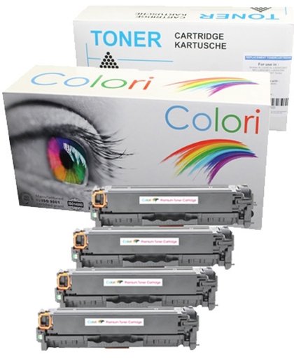 Merkloos – Inktcartridge / Alternatief voor de Set 4x  Toner voor Hp 304A Color Laserjet Cp2025