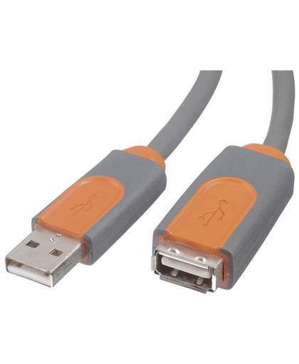 USB 2.0 Verlengkabel Belkin [1x USB-A 2.0 stekker - 1x USB 2.0 bus A] 4.8 m Grijs