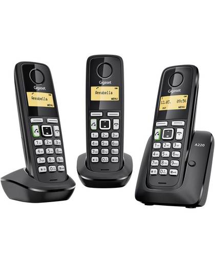 Gigaset A220A Trio DECT telefoon met Antwoordapparaat, Handsfree functie