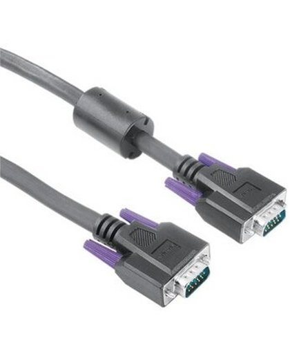 Hama Video Connecting Cable 15-pin HDD Plug - 15-pin HDD Plug, 10 m 10m VGA (D-Sub) VGA (D-Sub) Zwart VGA kabel