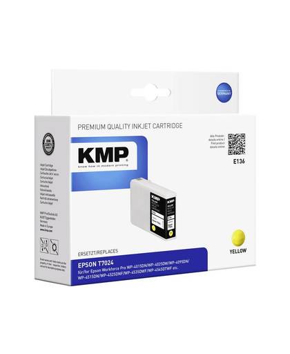 KMP Inkt vervangt Epson T7024 Compatibel Geel E136 1620,4009