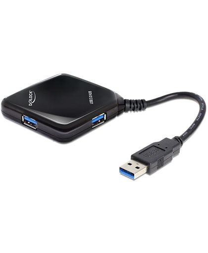 USB-HUB Delock 4-Port USB3.0, zwart extern