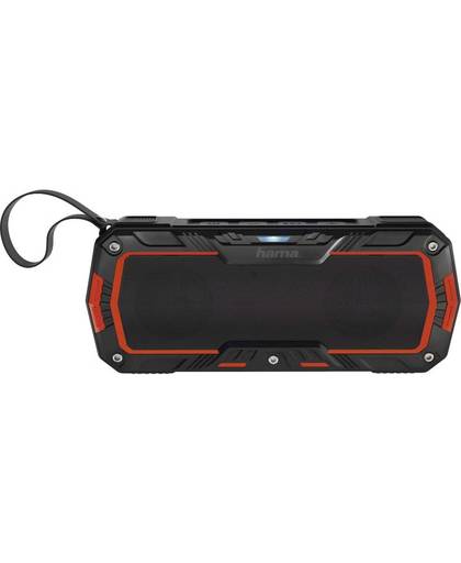 Hama Rockman-L Bluetooth luidspreker AUX, Handsfree-functie, Spatwaterdicht Zwart, Rood