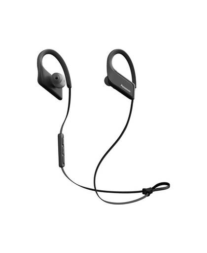 Panasonic RP-BTS35E Bluetooth Sport Oordopjes In Ear Headset, Volumeregeling, Oorbeugel, Bestand tegen zweet Zwart