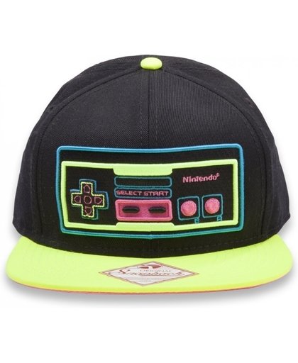 Nintendo Controller Neon Snapback Cap with Yellow Bill