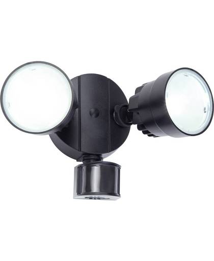 LED-buitenschijnwerper met bewegingsmelder 30 W Neutraal wit Zwart Lutec Shrimp P6221A-PIR23-5K bl