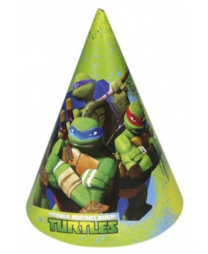 Ninja Turtles feesthoedjes 6 stuks