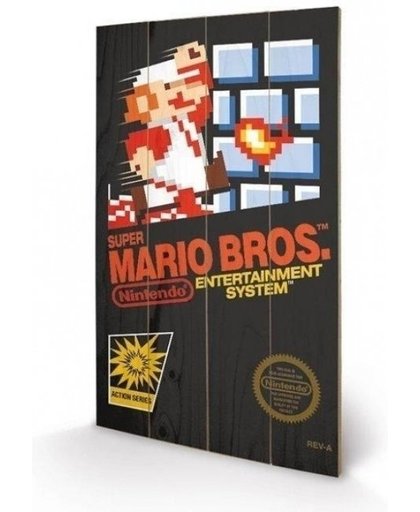 Wooden Art - Super Mario Bros (NES Cover) 59x40cm