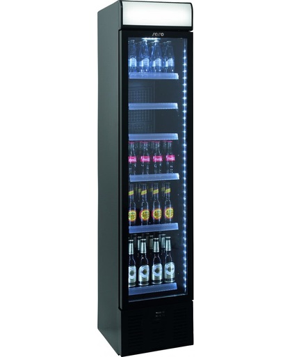 SARO extra smalle geventileerde koelkast | Staal | 190.5(h) x 40.3(b) x 45.5(d) cm