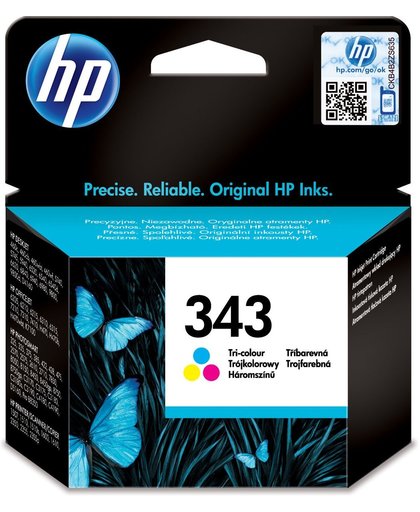 HP 343 originele drie-kleuren inktcartridge