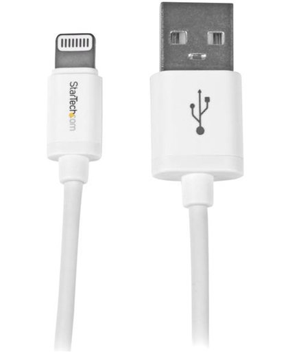 StarTech.com 0,3 m korte witte Apple 8-pins Lightning-connector-naar-USB-kabel voor iPhone / iPod / iPad mobiele telefoonkabel
