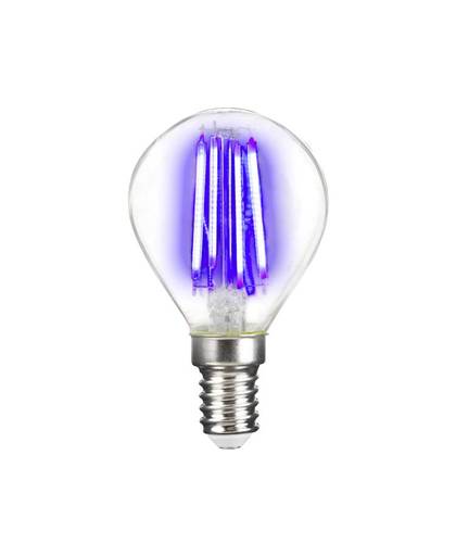LightMe LM85311 LED-lamp E14 Kogel 4 W Blauw Filament / Retro-LED Energielabel B (A++ - E) 1 stuks