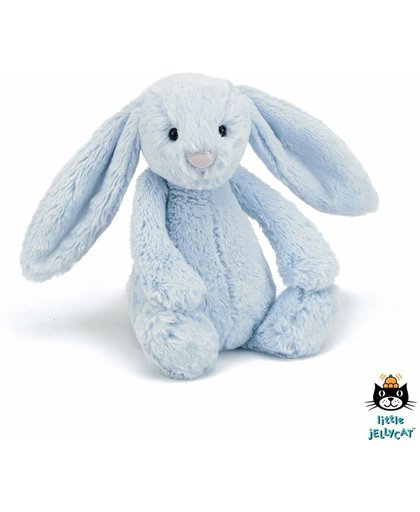 Jellycat - Bashful Bunny - Blue - Medium - Knuffelkonijn - Knuffel - 31cm