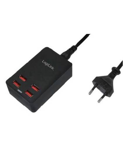 LogiLink PA0138 PA0138 USB-oplader Thuis Uitgangsstroom (max.) 4400 mA 4 x USB Automatische detectie
