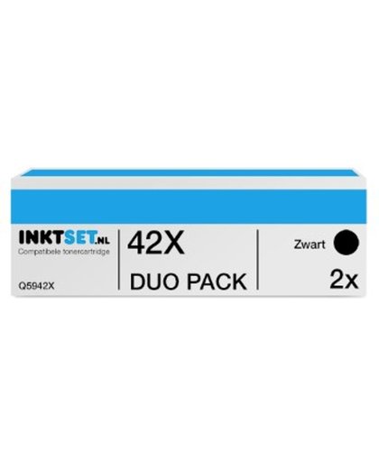 Jamos - Tonercartridges / Alternatief voor de HP 42X (Q5942X) Toner Zwart Duo Pack