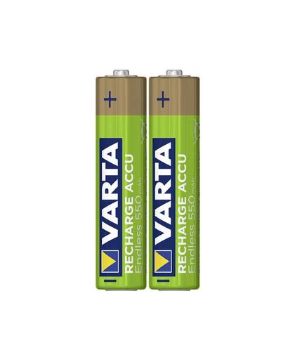 Oplaadbare AAA batterij (potlood) Varta Endless Ready to Use NiMH 550 mAh 1.2 V 2 stuks