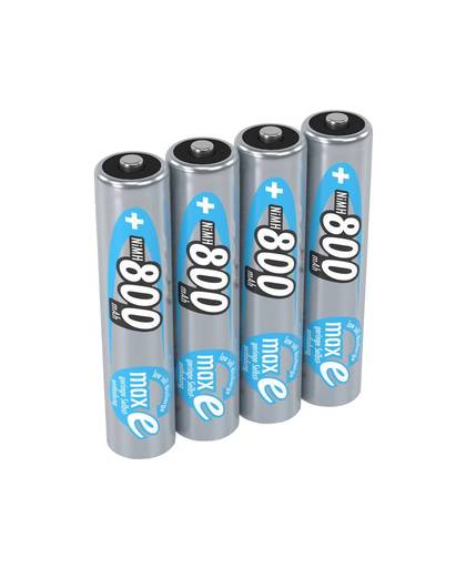 Oplaadbare AAA batterij (potlood) Ansmann maxE HR03 NiMH 800 mAh 1.2 V 4 stuks