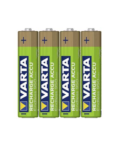 Oplaadbare AAA batterij (potlood) Varta Endless Ready to Use NiMH 950 mAh 1.2 V 4 stuks