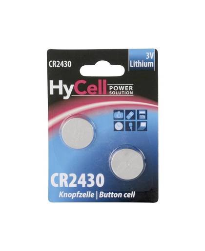 CR2430 Knoopcel Lithium 3 V 300 mAh HyCell 2 stuks