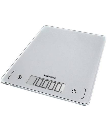Digitale keukenweegschaal Soehnle KWD Page Comfort 300 Slim Weegbereik (max.)=10 kg Zilver-grijs