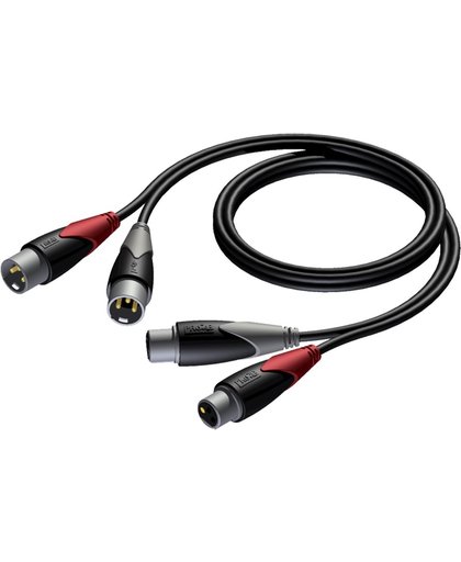 Procab CLA710 2x XLR (m) - 2x XLR (v) audiokabel - 3 meter
