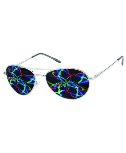 Pilotenbril met gekleurde glazen