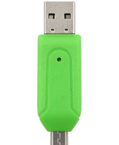 Phoco Kaartlezer (micro) SD met (micro) USB groen