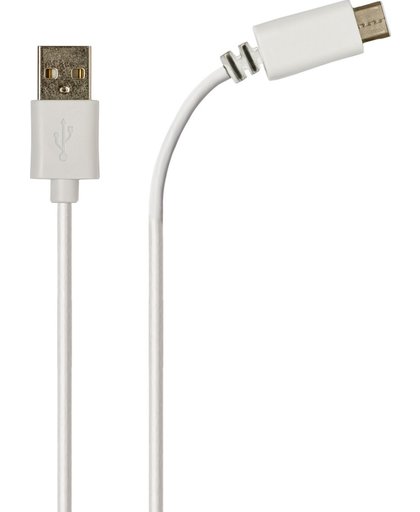 Azuri USB Sync- and charge cable - USB Type A to Type C - 2m - wit
