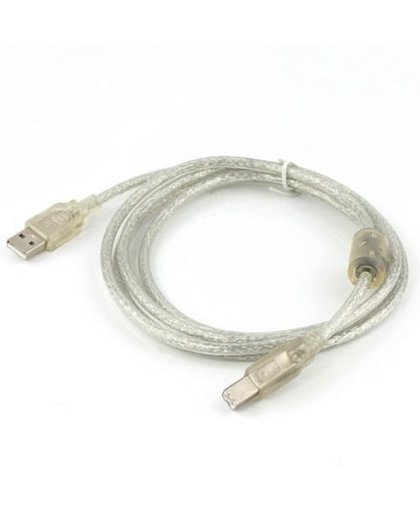 Gembird CCF-USB2-AMBM-TR-0.75M 0.75m USB A USB B Mannelijk Mannelijk Transparant USB-kabel
