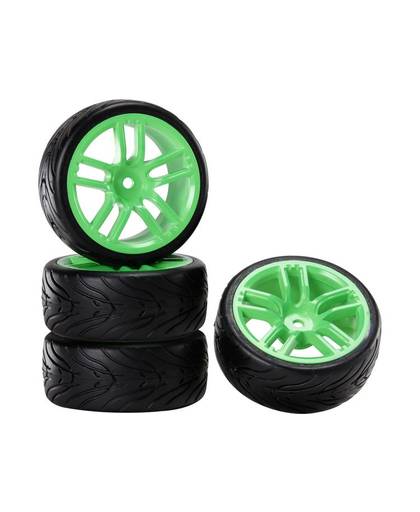 Reely 1:10 Straatmodel Complete wielen Devil GT Neon-groen 4 stuks