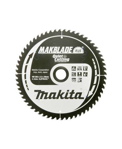 Hardmetaal-cirkelzaagblad 260 x 30 x 1 mm Aantal tanden: 48 Makita MAKBLADE+ B-33495 1 stuks