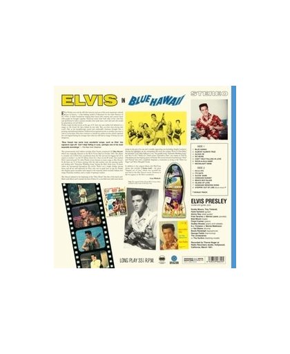 BLUE HAWAII -HQ- 180GR./ TRANSPARENT BLUE VINYL. ELVIS PRESLEY, Vinyl LP