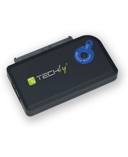 Techly IUSB3-SATA6G USB A SATA 7 + 15pin Zwart kabeladapter/verloopstukje