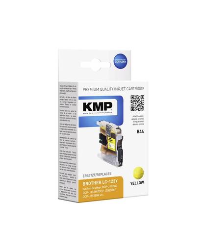 KMP Inkt vervangt Brother LC-123 Compatibel Geel B44 1525,0009