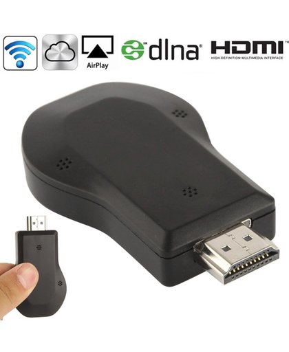 M2 Android 1080P Ezcast HDMI Dongle / HDMI AirPlay DLNA WIFI Displayer Ontvanger voor Android OS / iOS / MAC OS / Windows apparaten, ondersteunt Online delen naar TV WIFI Display(zwart)