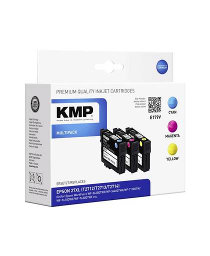 KMP Inkt vervangt Epson T2715, 27XL Compatibel Combipack Cyaan, Magenta, Geel E179V 1627,4005